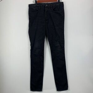 Emporio Armani Black Denim Jeans Men’s‎ Size 30W Embroidered Logo